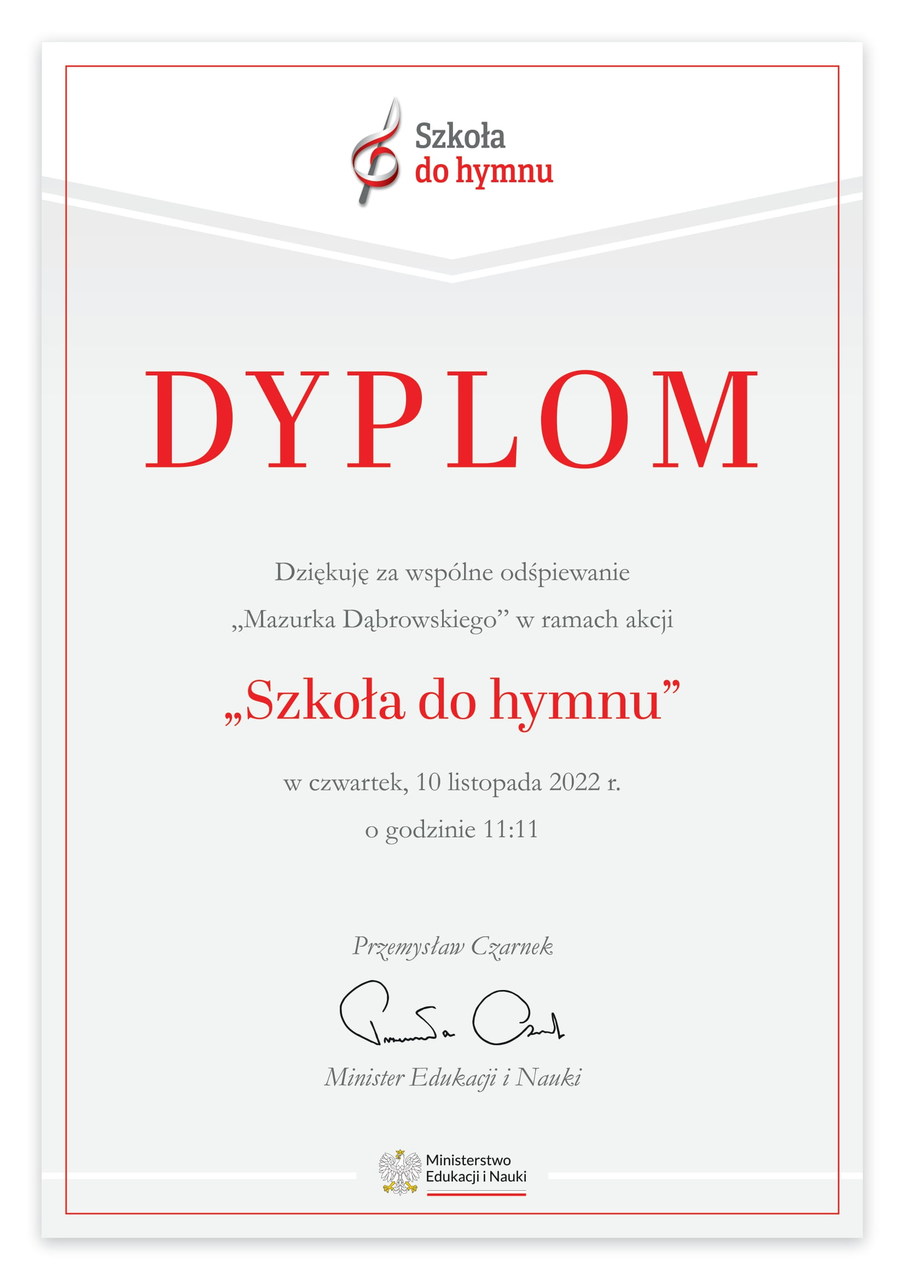 „Szkoła do hymnu”